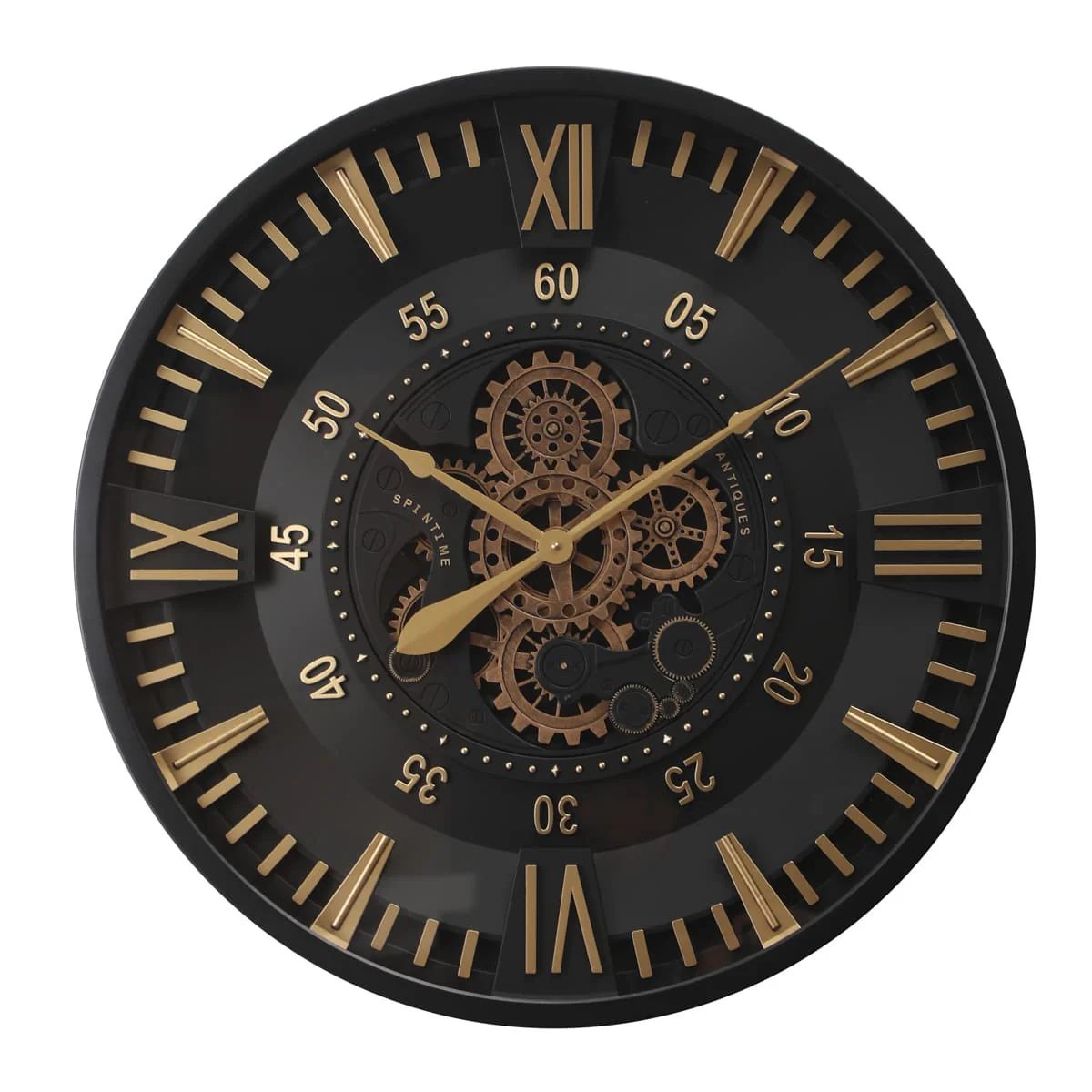 Elegant Eon Luxury Designer Watches Wall Clock Online With Moving Gear Mechanism (Steel Body)